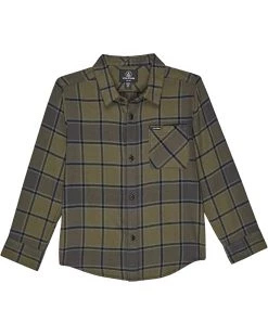 Volcom Kids Caden Plaid Long Sleeve (Toddler/Little Kids) | Shirts & Tops