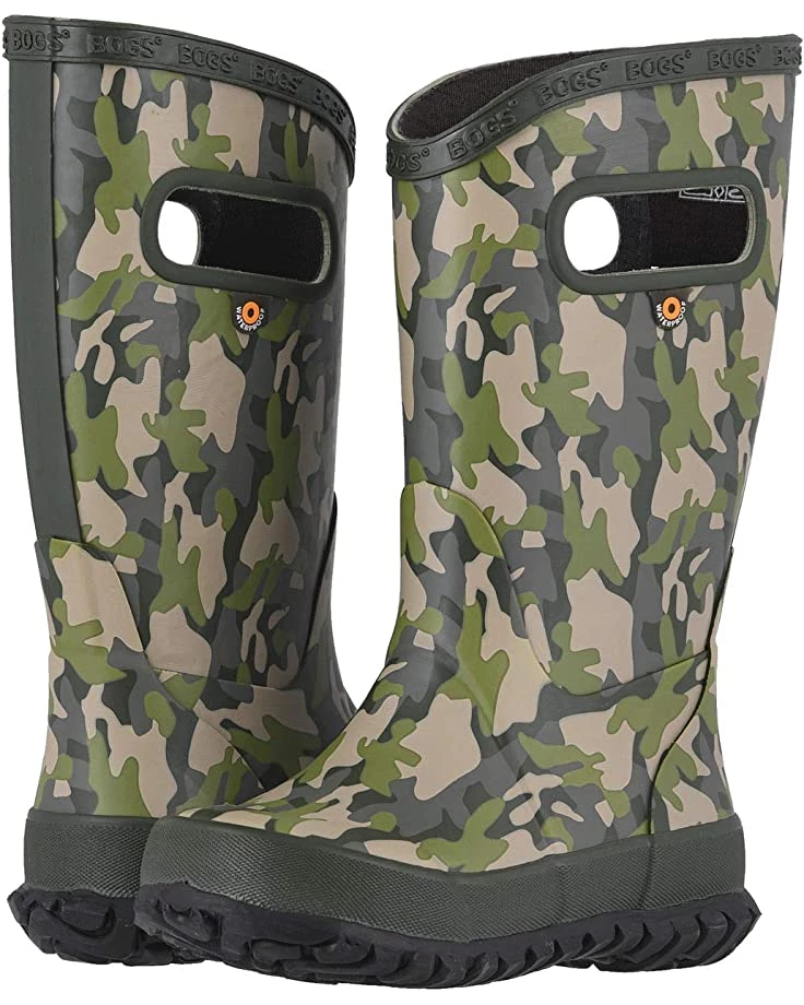 Bogs Kids Rain Boots Army Camo (Toddler/Little Kid/Big Kid) 3 Bogs Kids Rain Boots Army Camo (Toddler/Little Kid/Big Kid)