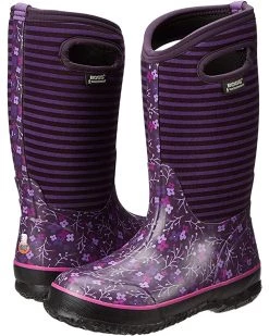Bogs Kids Classic Flower Stripe (Toddler/Little Kid/Big Kid) | Boots